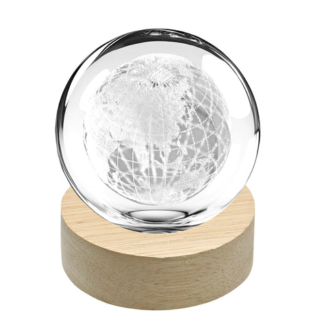 linea due elle linea due elle lumetto a sfera mappamondo con base in legno d 6 cm h 8 cm bomboniera lampada decorativa originale ean 8033551046465