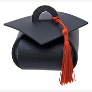 Linea Due Graduation Touch Faux Leather Black 9x9x6 cm – Decorative Graduation Hat for Party Favors and Sugared Almonds Pack of 12