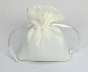 Linea Due Elle Fabric Bag with Pull 11 x 9 Cm Ivory 12 Pcs