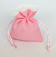 Linea Due Elle Fabric Bag with Pull 11 x 9 Cm Pink 12 Pcs
