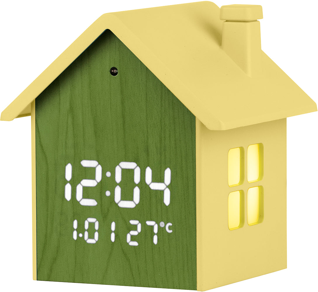 lowell lowell orologio casetta sveglia digitale a led 9 x 10 x 75 cm giallo ean 8008457711427