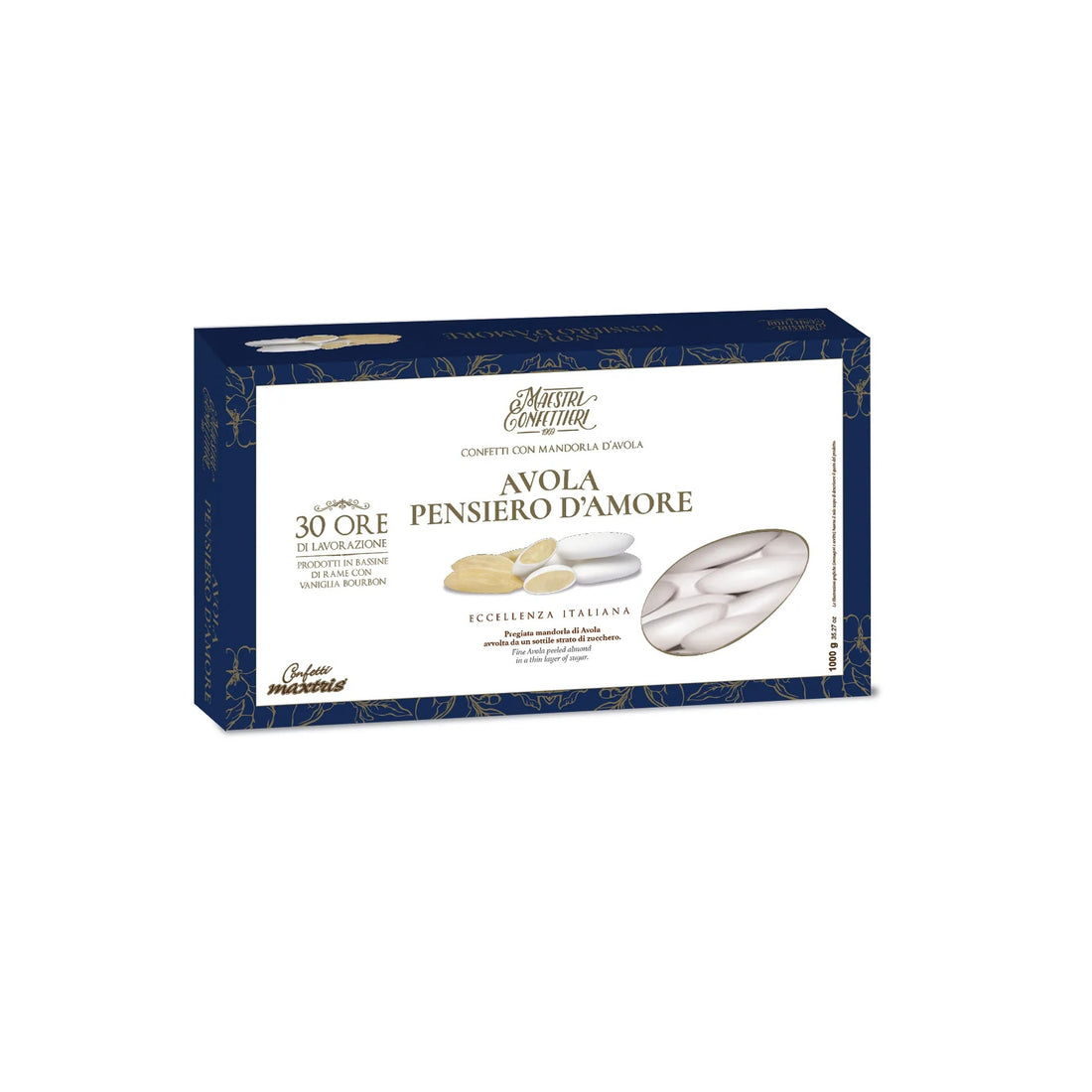 maxtris maxtris confetti pensiero damore bianchi 1 kg mandorla davola calibro 38 eleganti per matrimonio e cerimonie ean 8022470206593