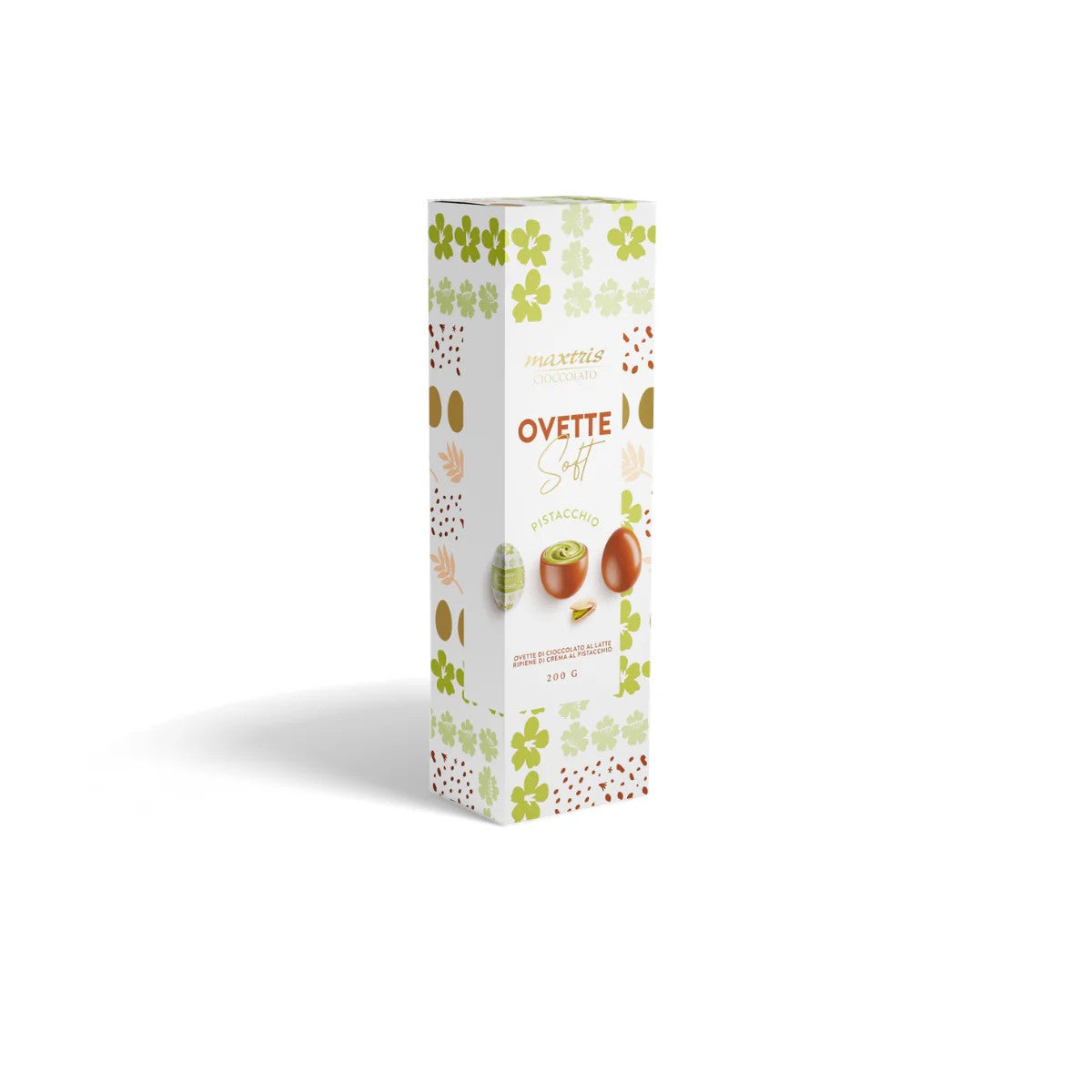 maxtris maxtris ovette di pasqua soft pistacchio stagnolate in astuccio 200 gr ean 8022470871203