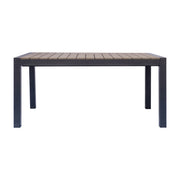 Moia Greenwood Majorca Extendable Dining Table Anthracite Resin Wood 160/210 cm
