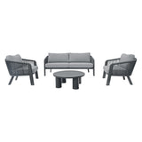 moia greenwood moia greenwood set salottino santa cruz in alluminio antracite e corda grigia 2 poltrone divano 2 posti e tavolino ean 8013054838279