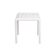 Moia Greenwood Coffee Table 45 x 45 Cm in White Polypropylene with Fiberglass – Modern Outdoor Design