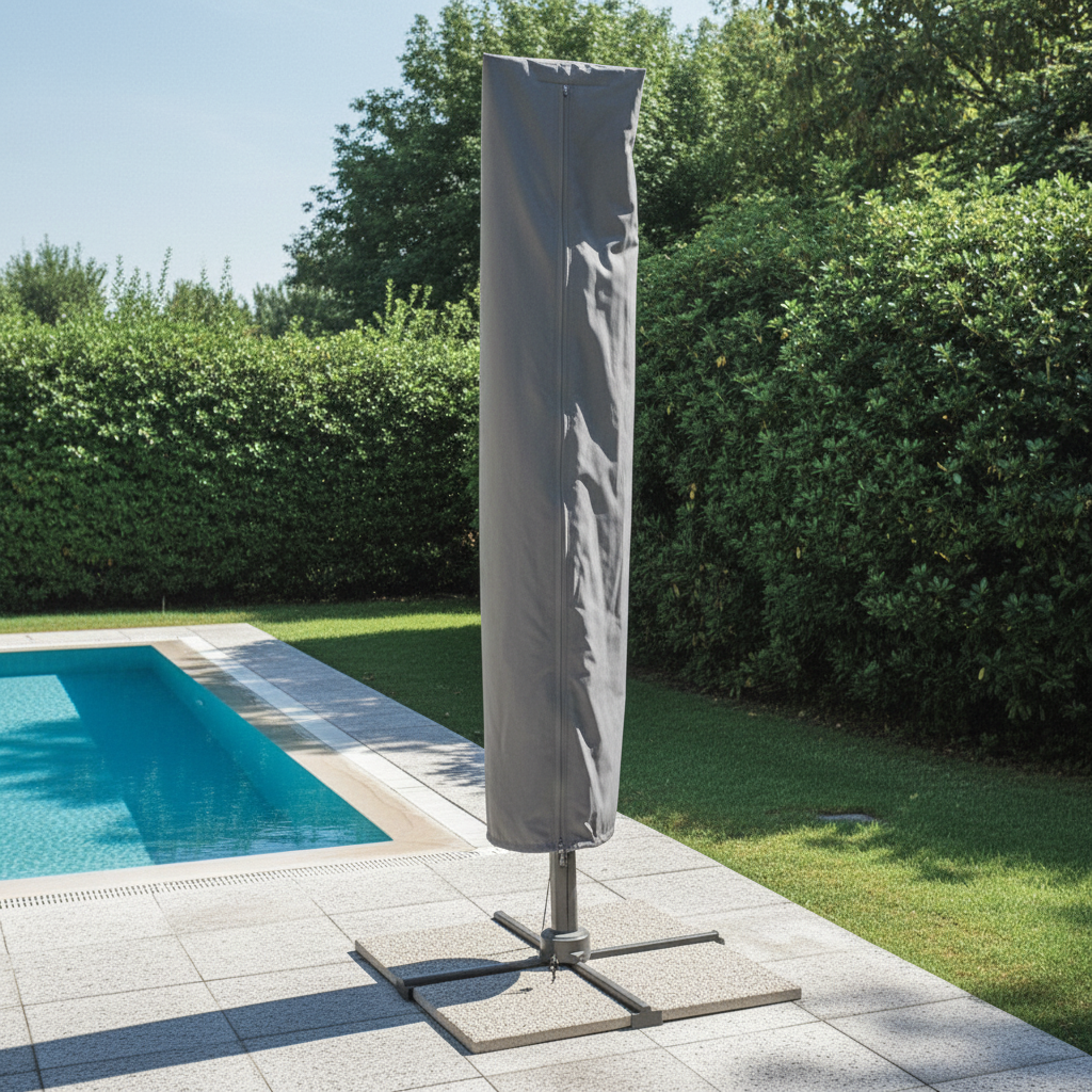 moia greenwood moia greenwood sacca per ombrellone a palo laterale 256x60 cm copertura in poliestere impermeabile grigio ean 8013054832239