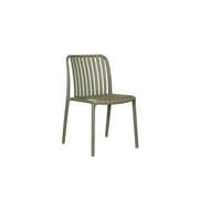 Moia Greenwood Como Green Polypropylene Slat Stackable Chair