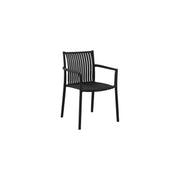 Moia Greenwood Siena Anthracite Slat Stackable Chair 56×82