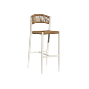 Moia Greenwood Stool Milan White Twist Wicker Straw Contract