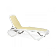 Nardi Omega Sunbed White Beige Canvas