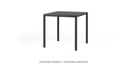 nardi nardi piave 80 tavolo quadrato verniciato antracite lamin materia antracite ean 8010352554542