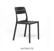 Nardi Cassia Bistrot Anthracite Polypropylene Stackable Chair