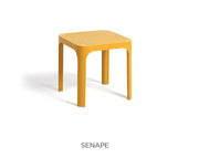 Nardi Net Table 40 Mustard Polypropylene Outdoor Side Table