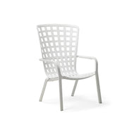 Nardi Folio Matt White Reclining Fiberglass Armchair