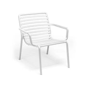 Nardi Sedia Doga Relax Chair with Armrests White Stackable