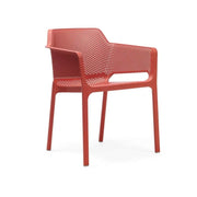 Nardi Net Chair Coral Matte Polypropylene Stackable