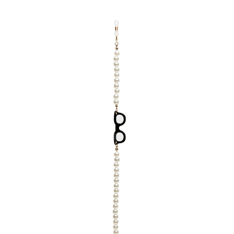 okkia okkia collana bijoux con palline in plastica per occhiali e mascherina colore white pearl ean 8056211376092