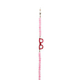 okkia okkia collana bijoux con palline in vetro per occhiali e mascherina colore rose quartz ean 8056211376054