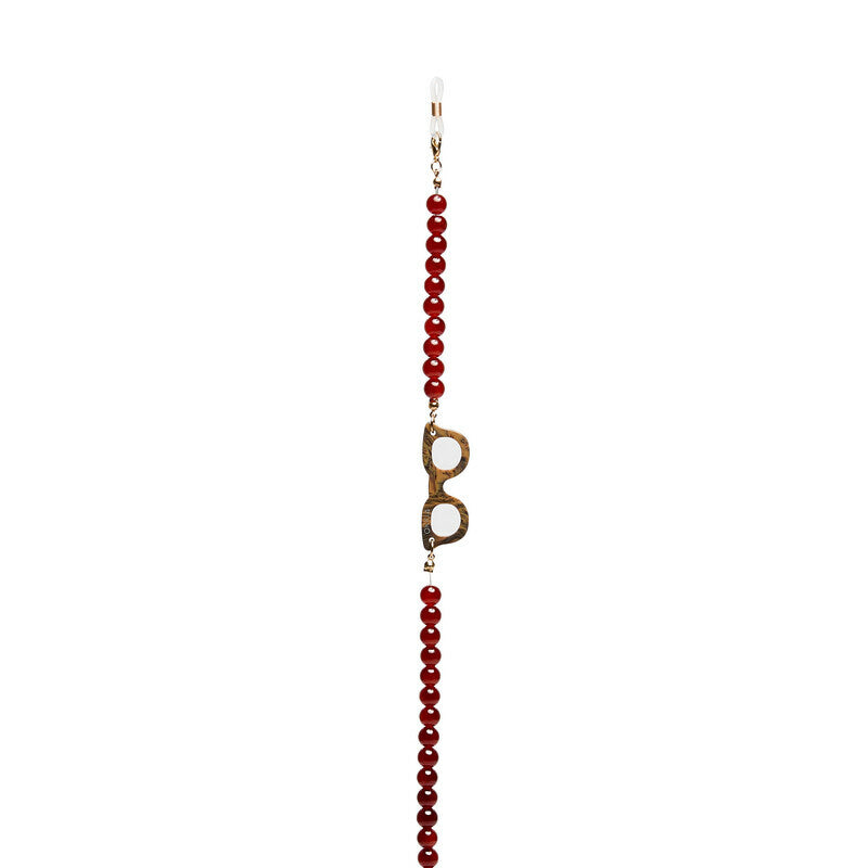 okkia okkia collana bijoux con palline in vetro per occhiali e mascherina colore tigers eye ean 8056211376078
