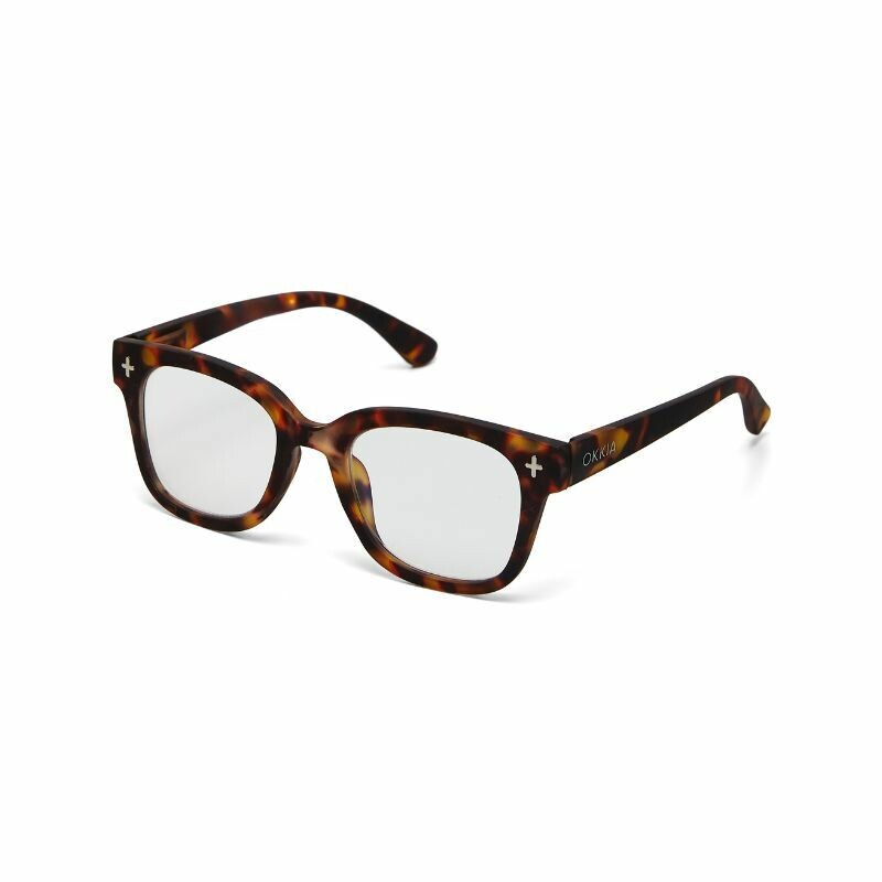 okkia okkia occhiale da lettura mod giovanni premontato soft touch spring anti luce blu magframe havana diottrie 1 50 ean 8056211370779