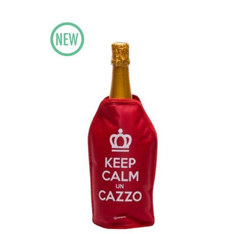 piu forty 40 piu forty 40 glacette win cooler raffredda bottiglie in nylon h 23 cm stampa keep calm un c rosso ean 8056211373787