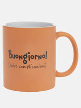piu forty 40 piu forty 40 mug ceramica con manico 325 cl stampa buongiorno salvo complicazioni arancione mat ean 8055773195813