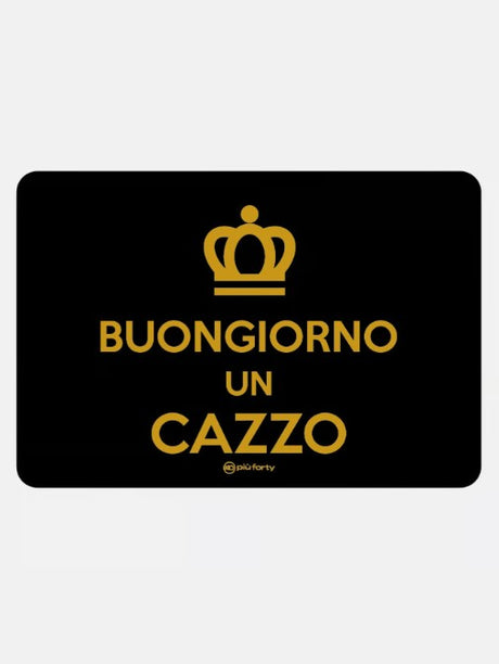 piu forty 40 piu forty 40 tovaglietta in pp 45 x 30 cm stampa buongiorno un c nera oro ean 8055773193239