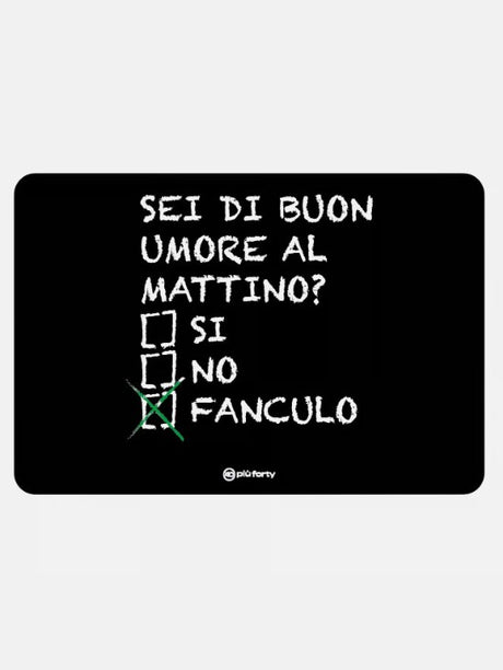 piu forty 40 piu forty 40 tovaglietta in pp 45 x 30 cm stampa sei di buon umore bianco nero ean 8055773193253