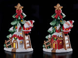 regalo italiano regalo italiano albero ceramica natale con led 20 x 11 cm h 31 cm ass multicolor 1 pz ean 8057586036864