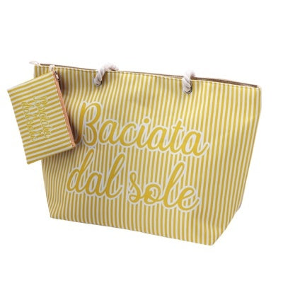 regalo italiano regalo italiano borsa mare con pochette ass 58 x 18 cm h 38 cm tessuto 1 pz ean 8057586212091