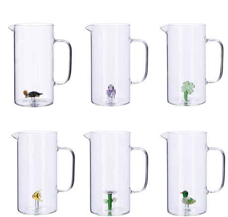 regalo italiano regalo italiano caraffa con decoro assortito 3d 12 lt vetro trasparente ean 8057586077362