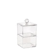regalo italiano regalo italiano contenitore portaoggetti 2 scomparti 10 x 10 cm h 17 cm trasparente ean 8057586207080