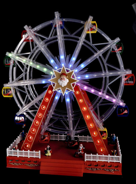 regalo italiano regalo italiano giostra natale con 100 led 57 x 25 cm h 64 cm rosso ean 8057586155251