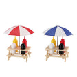 regalo italiano regalo italiano menage per salse sale e pepe 19 x 17 cm h 11 cm ombrellino bianco rosso o blu 1 pz ean 8057586113428