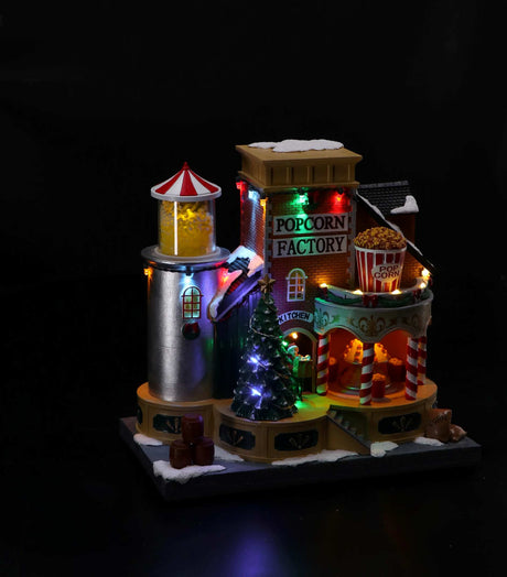 regalo italiano regalo italiano paesino invernale natale con 29 led 24 x 14 x 24 cm multicolor ean 8057586155343