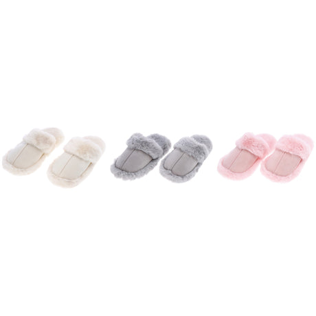 regalo italiano regalo italiano pantofole donna con pelliccia morbida 3 colori assortiti taglie 37 39 41 ean 8057586147010