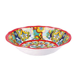regalo italiano regalo italiano piatto frutta rian in melamina d 22 cm h 5 cm rosso blu ean 8057586160576