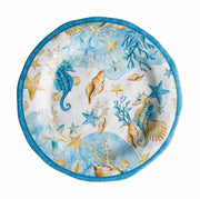 Ad Trend Flat Melamine Plate Shell D 28 Cm H 3 Cm Blue 1 Pc