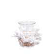 regalo italiano regalo italiano portacandela tealight corallo ass 14 x 12 x 10 cm resina e vetro 1 pz ean 8057586183971