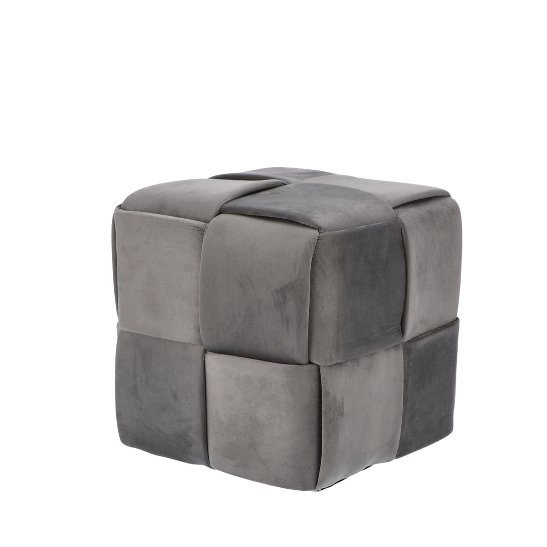 regalo italiano regalo italiano pouf in velluto grigio 37 x 37 cm h 37 cm pouf contenitore design moderno arredo casa ean 8057586207776