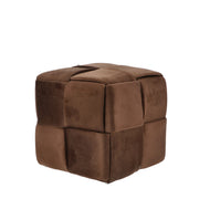 Ad Trend Velvet Brown Pouf 37 x 37 Cm H 37 Cm – Storage Pouf Modern Design Home Décor