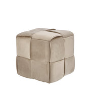 Ad Trend Dove Grey Velvet Pouffe 37 x 37 x 37 cm – Modern Design Storage Pouffe Home Decor