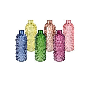 regalo italiano regalo italiano vaso in vetro modello bottiglia decorativa d 55 cm h 16 cm 6 colori assortiti 1 pz ean 8057586023604