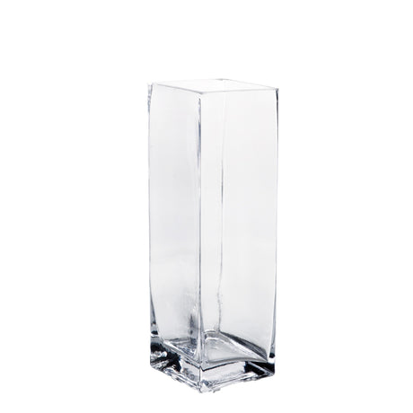 regalo italiano regalo italiano vaso in vetro rettangolare 8 x 8 cm h 25 cm vaso alto per fiori e arredo ean 8021785797765
