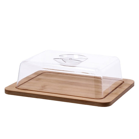 regalo italiano regalo italiano vassoio bamboo con campana 26 x 20 cm h 75 cm ean 8057586181212