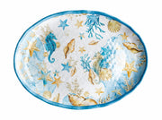 Ad Trend Oval Melamine Tray Shell 40 x 30 x 3 Cm Blue 1 Pc