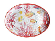 Ad Trend Oval Melamine Shell Tray 40 x 30 x 3 Cm Red 1 Pc
