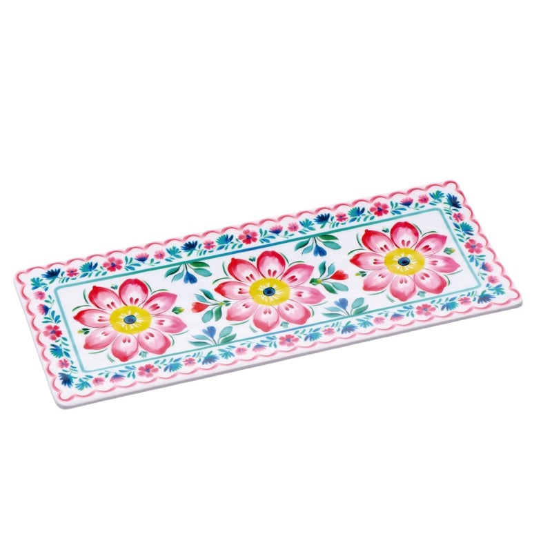 regalo italiano regalo italiano vassoio rettangolare glen in melamina 27 x 11 cm h 2 cm multicolor ean 8057586160774