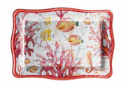 Ad Trend Rectangular Melamine Shell Tray 30 x 21 cm H 2 cm Red 1 Pc